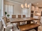 Large dining room with seating for 8